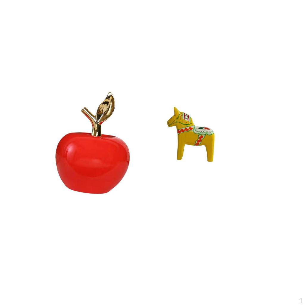 Ceramic Figurine And Dalecarlian Horse Sculpture Ornament for Home Decoration Study Room Cafe