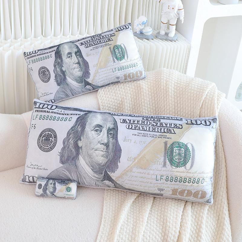 Neues Simuliertes US-Dollar-Kissen Banknoten Plüschtiere Damen Halten Kissen Beim Schlafen Kreatives Geburtstagsgeschenk Schlafzimmer Dekoration
