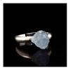 Stones and Minerals. Raw Aquamarine Ring Silver Plated. 9.71 Ct. Adjustable Size.
