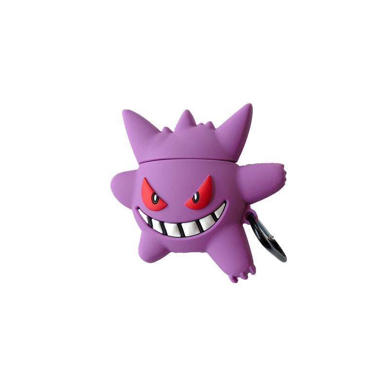 Pokemon Violet Gengar Husă de Protecție Antishoc din Silicon pentru Căști pentru Carcasă Airpods Pro 2/Carcase Airpods 1/2/3 Copii Fete