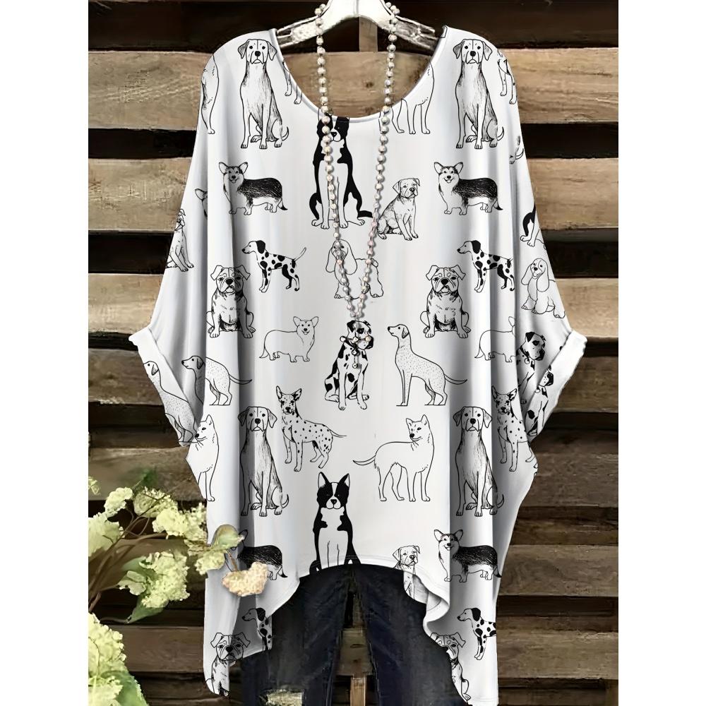 Damen T-Shirt Elegant Schwarz Gestreift Damen Gesichts Grafikdruck Tops Sommer Lässig Rundhals Kurzarm T-Shirts für Damen