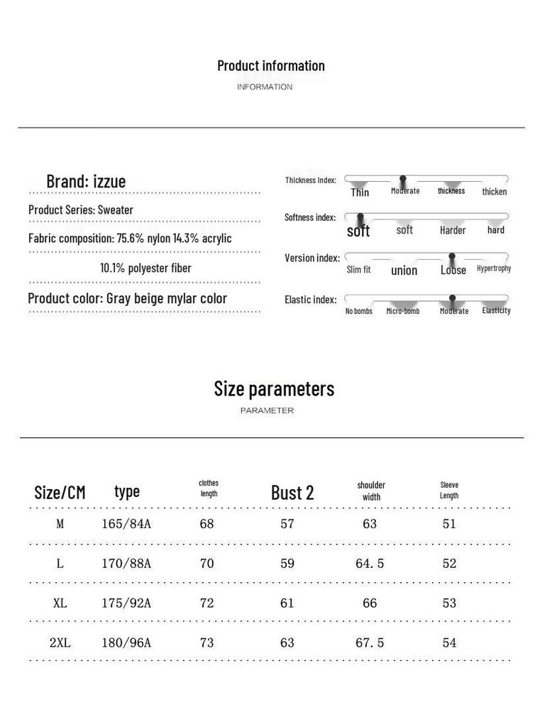 Izzue i.t Autumn/Winter Heart Pattern Round Neck Knit Sweater