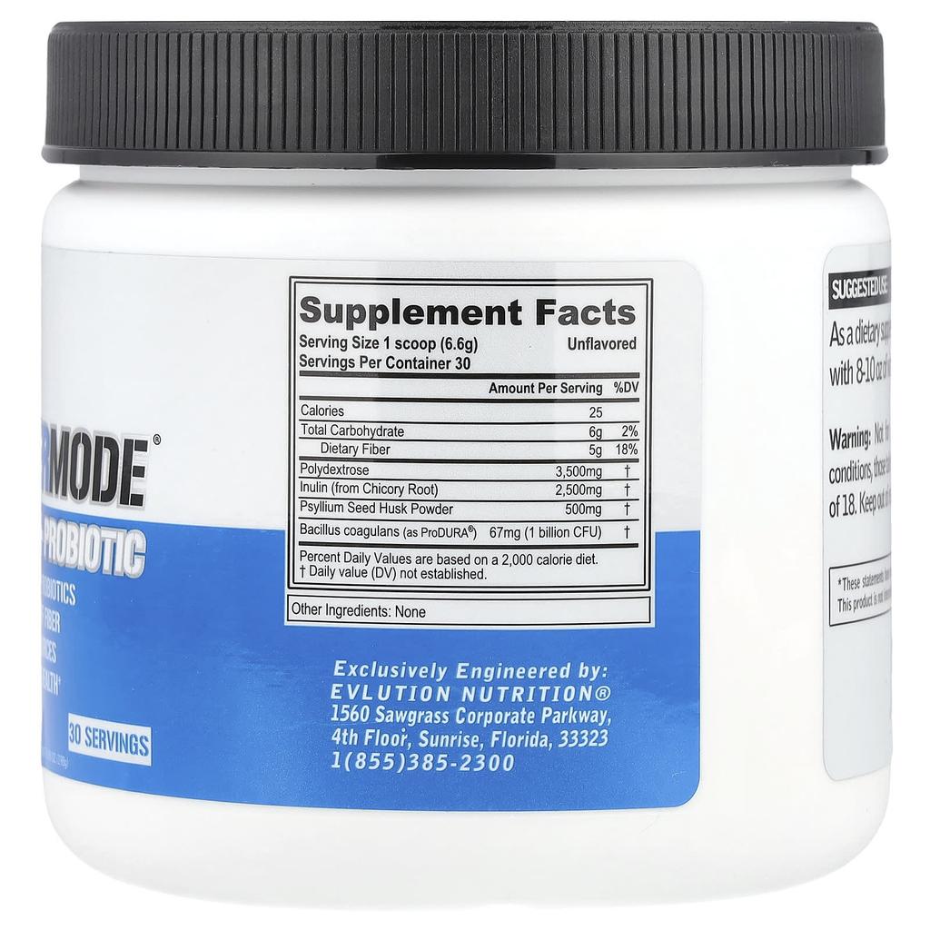 Fibermode, Fiber + Probiotics, Unflavored, 198G(6.98Oz)