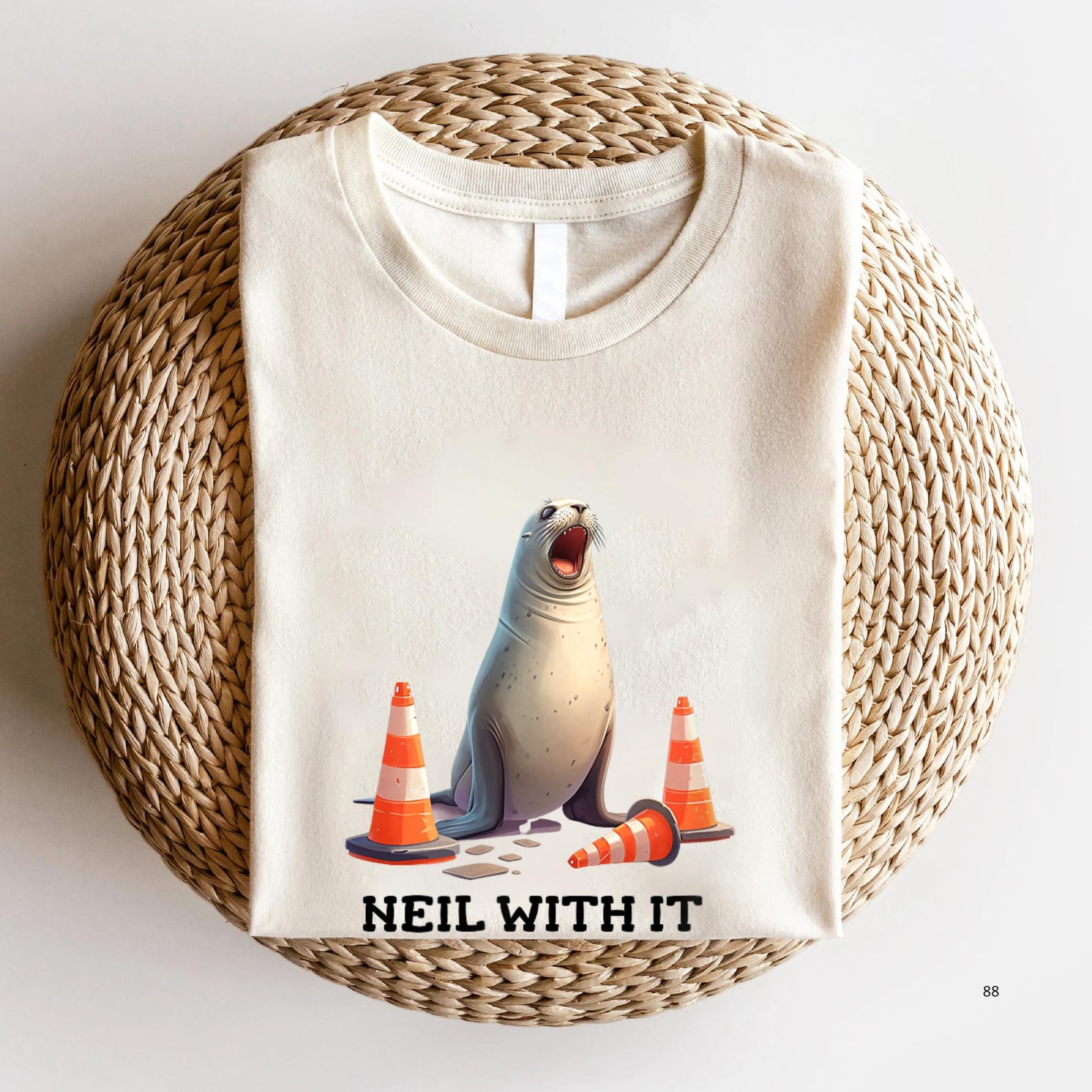 Comfort Colors Neil The Seal Shirt, Funny Elephant Seal Meme Tee, Tasmania Animal Pun, Neiled It Unisex t-shirt L