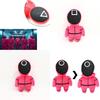 Red Game Squid Guard Worker Staff Plush Toys Front Man 001 456 218 Doll Stuffed