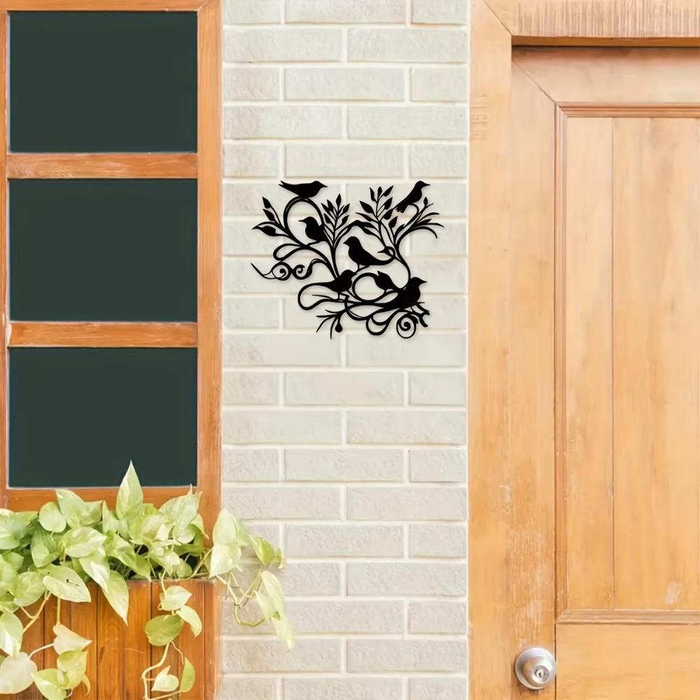 1 st Arabesque Fåglar På Gren Skylt, Metallväggkonst, Metallvägghängning, Unikt Hem, Heminredning, Lämplig För Att Dekorera Hus