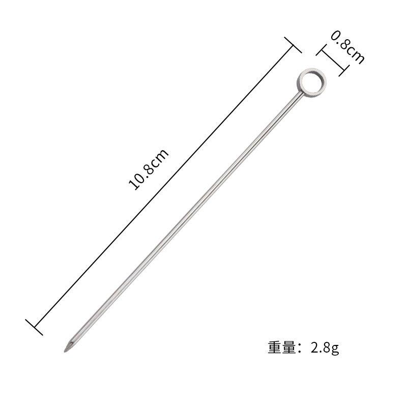 

304 Stainless Steel Fruit Skewer Bar Cocktail Decoration Sticks Hamburger Sandwich Cocktail Sticks Home Kitchen Fruit Skewer New