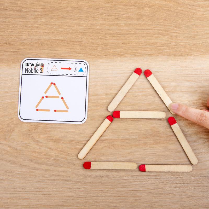 Kinder Holz Mathematik Logik Streichhölzer Spiel - Lernspielzeug für Kindergarten und Grundschule