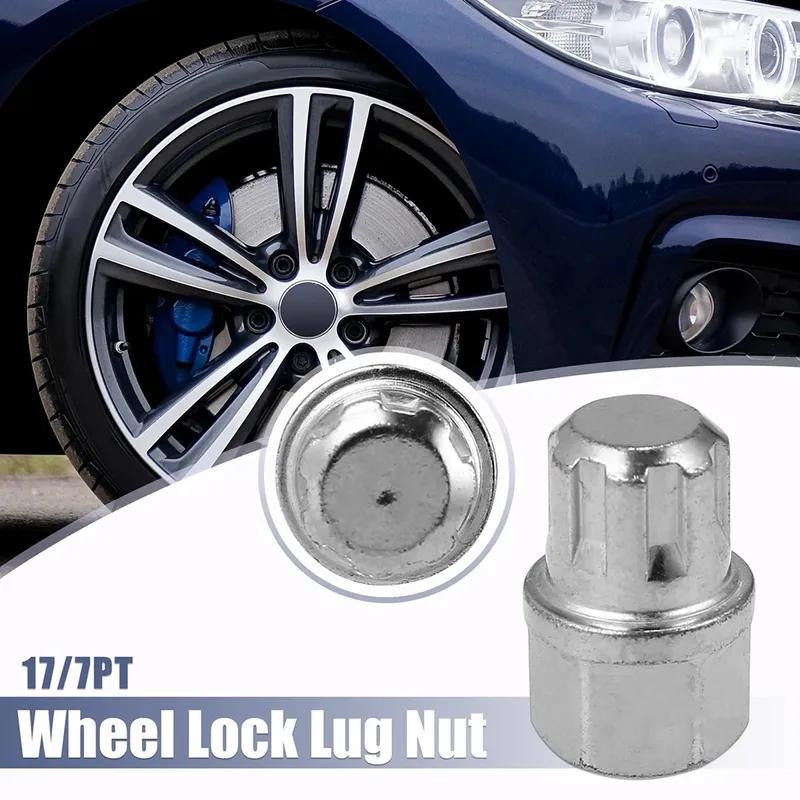 Car Anti Theft Wheel Lock Wheel Lock Lug Nut Silver Tone Steel Screw Removal Key 17/7PT Accessories Maximum 120Nm Key Screw