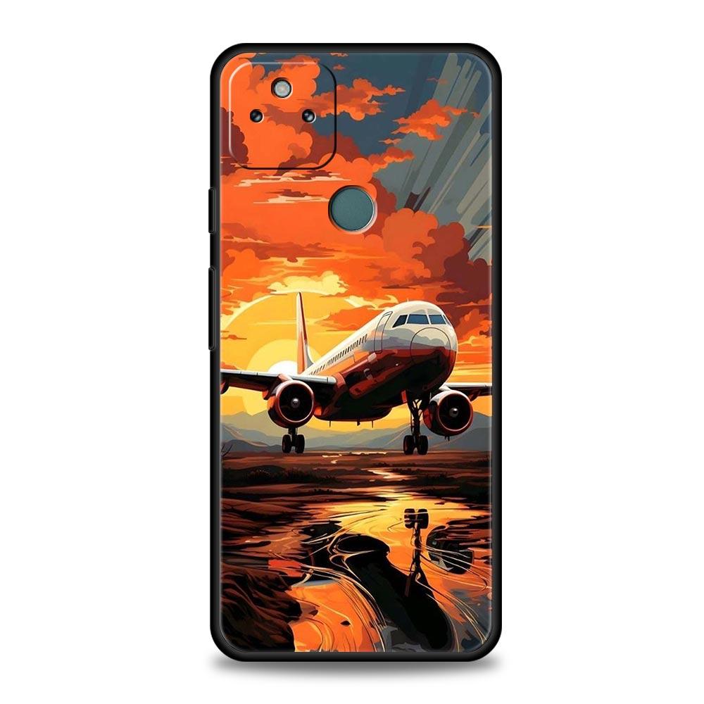 Travel-Nspired Airplane Route Phone Case Cover for Google Pixel 10 9 8 7 6 9A 8A 7A 6A Pro Shockproof Soft TPU 9 Pro XL Shell
