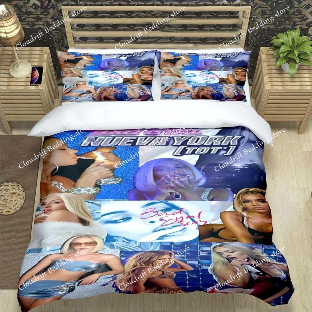 Fashion Spain Hot Female Singer B-bad G-Gyal Print Bedding Set Duvet Cover Comforter Bed  Youth Kids Girl Boys Luxury Gift
