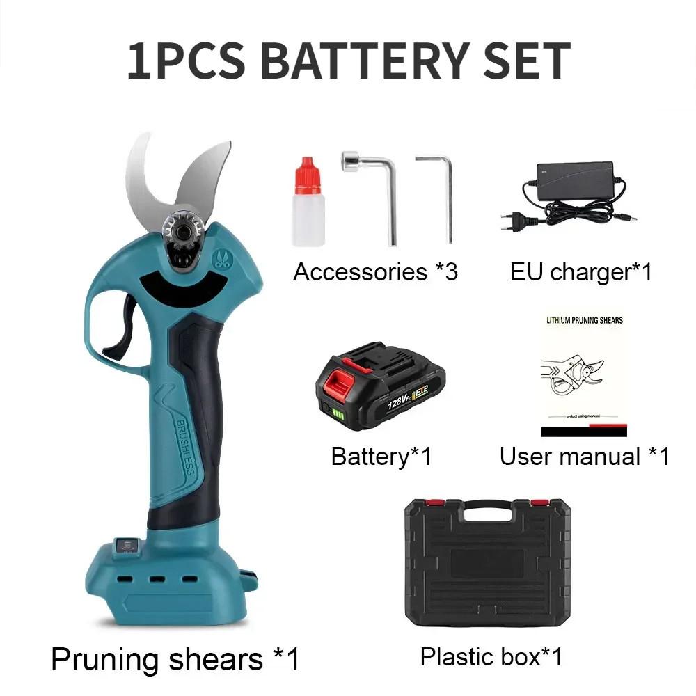 4-biegowe bezszczotkowe elektryczne sekatory akumulatorowe ręczne do sadu, krzewów, przycinania gałęzi drzew