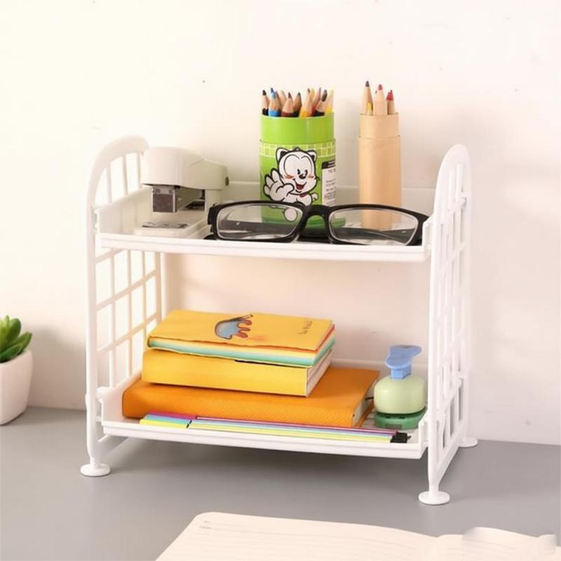 1Pc High Appearance Horizontal Desktop Storage Shelf Simple Multi-Storey Dormitory Storage Shelf Computer Office Available