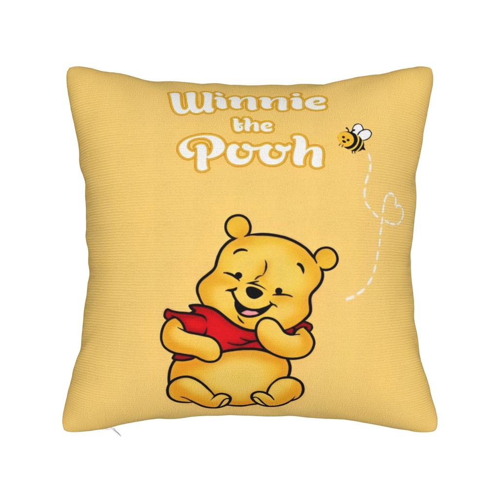 Winnie The Pooh Square Pillowcases Polyester Bed Car Cute Honey And Bee Cushion Case Cool Decor Throw Pillow Case 45*45
