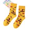 Halloween Matching Couple Socks, Funny Pumpkin Design Mid Calf Casual Socks for Men and Women