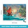 Ceaco Thomas Kinkade Disney Dreams Moana Pussel för Vuxna Levande Thomas Kinkade Konst Premium Disney Pussel för Samlare - - Disneys -
