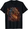 Beautiful Vintage Dragon Lover Fantasy Art Cool Illustration T-Shirt