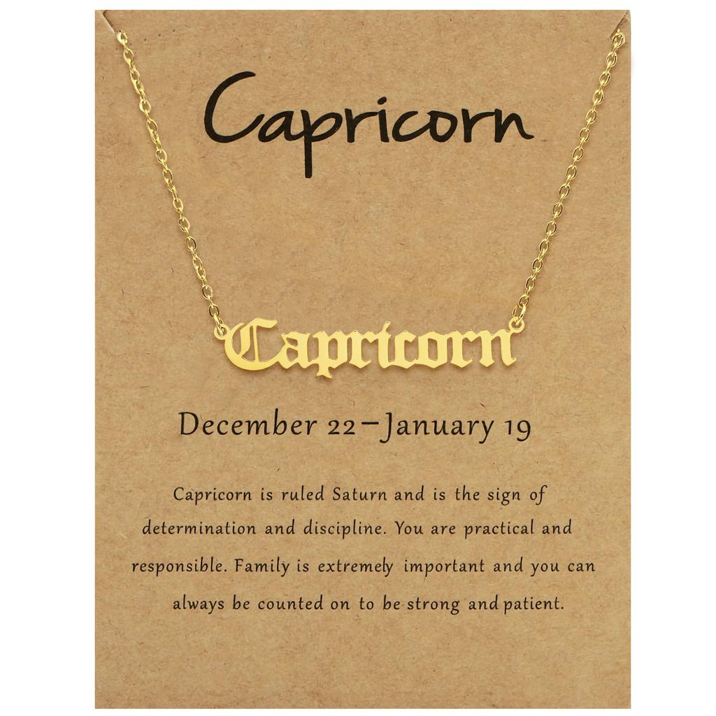 Minimalist and Exquisite Birthstone Women's Necklace Pendant Stainless Steel Plated 18K Gold Birthstone Jewelry Gift Necklace