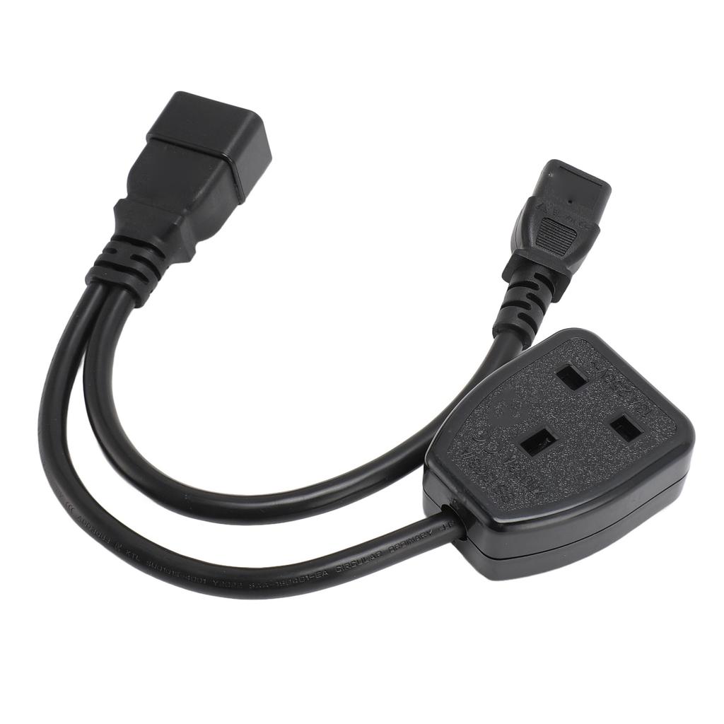 IEC320 C20 To C13  Power Cord Professional Male To Female IEC320 C20 To C13  Y Splitter Cable 1.0ft