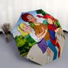 Ombrello da Viaggio a Tema Pippi Calzelunghe - 8 Stecche, Apertura e Chiusura Automatiche, Design Pieghevole Portatile, Ombrello Compatto ed Elegante Adatto