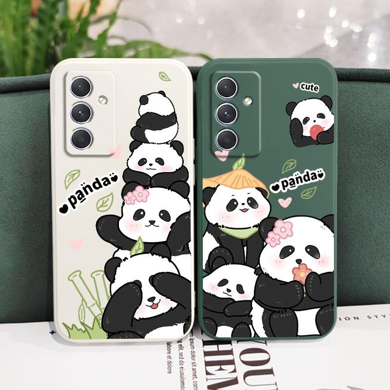 Panda House Phone Case For Samsung Galaxy A17 A56 A36 A26 A16 A06 A54 A34 A24 A14 A55 A35 A25 A15 A05 A05S A04S A04E 4G 5G Cover