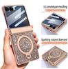 360 Rotating Bracket Luxury Magnetic Case for Samsung Flip 7 6 Full Protection Tempered Glass Screen Protector Kickstand Cover