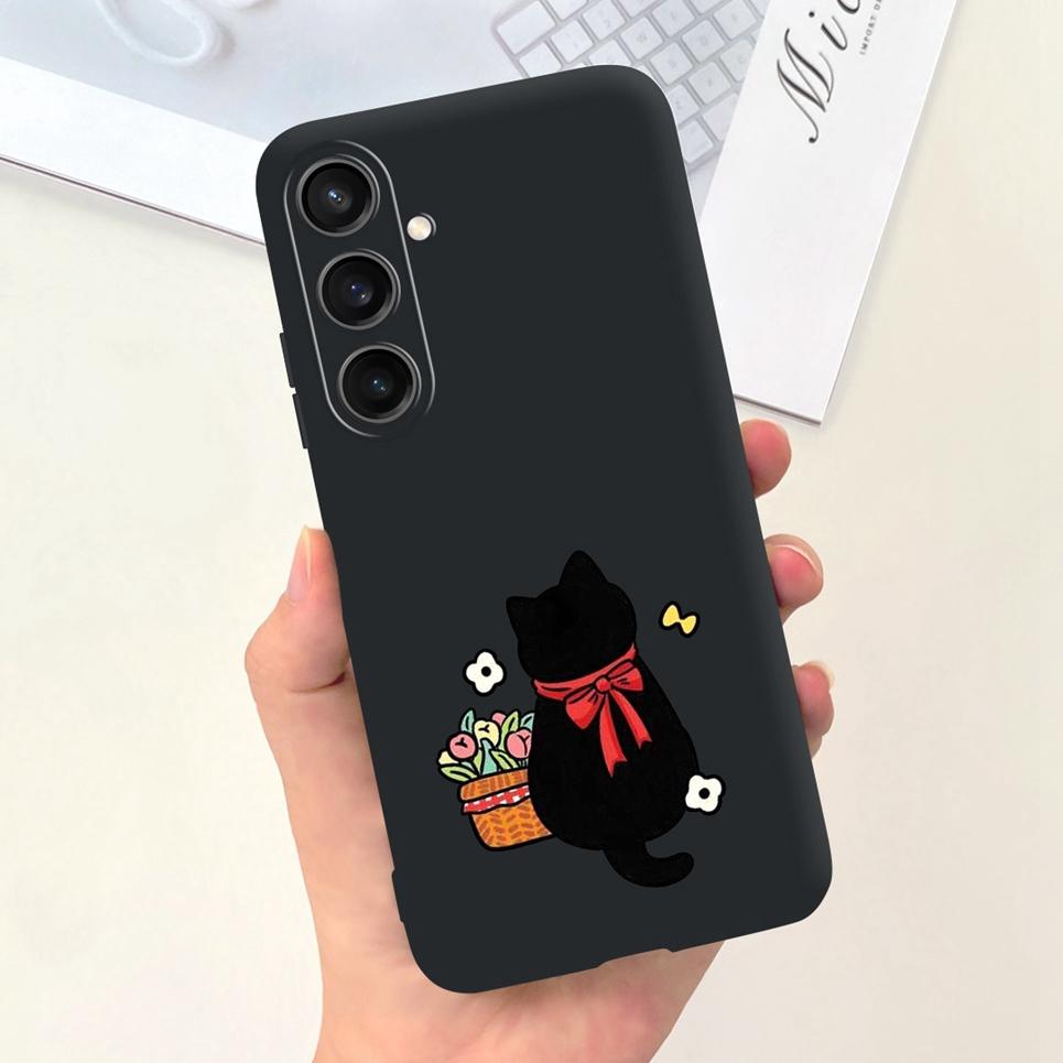 For Huawei Samsung Galaxy M15 F15 Back Cover Soft Matte Liquid Silicone Funda Samsung F15 Coque Astronaut Dinosaur Housing