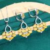 2024 New Accessories Zircon Necklace Earring Ring Set