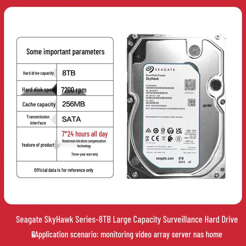 Seagate SkyHawk 8TB Surveillance Hard Drive
