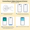 Tuya ZigBee Flood Sensor Water Leakage Detector Water Tank Full Alert Overflow Security Alarm System Smart App Remote Control
