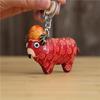 The First Layer Of Cowhide Creative Lamb Bag Pendant, Zodiac Cowhide Keychain Bag Hanging Mini Sheep Animal Doll
