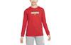 T Shirt Kids' Apparel Long Sleeve T Shirt Red Kids' FN9636-657
