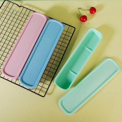 Portable Dust-proof Travel Storage Box for Wheat Straw, Empty Box for Tableware Storage, and Tableware Box