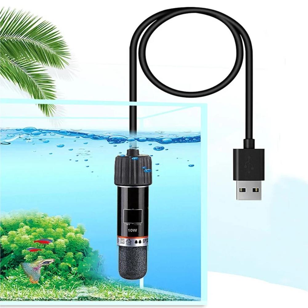 Küçük Balık Tankı için USB Mini Akvaryum ısıtma çubuğu 26°C Sabit Sıcaklık Akvaryum Isıtıcı Dalgıç Termostat Isıtıcı 10 W
