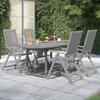 VidaXL 5-Piece Garden Dining Set Patio Dining Furniture Table and Dining Chairs Outdoor Lounge Set 3079653