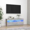 VidaXL TV Cabinet with LED Lights Sonoma Grey 100x35x40 Cm 815721