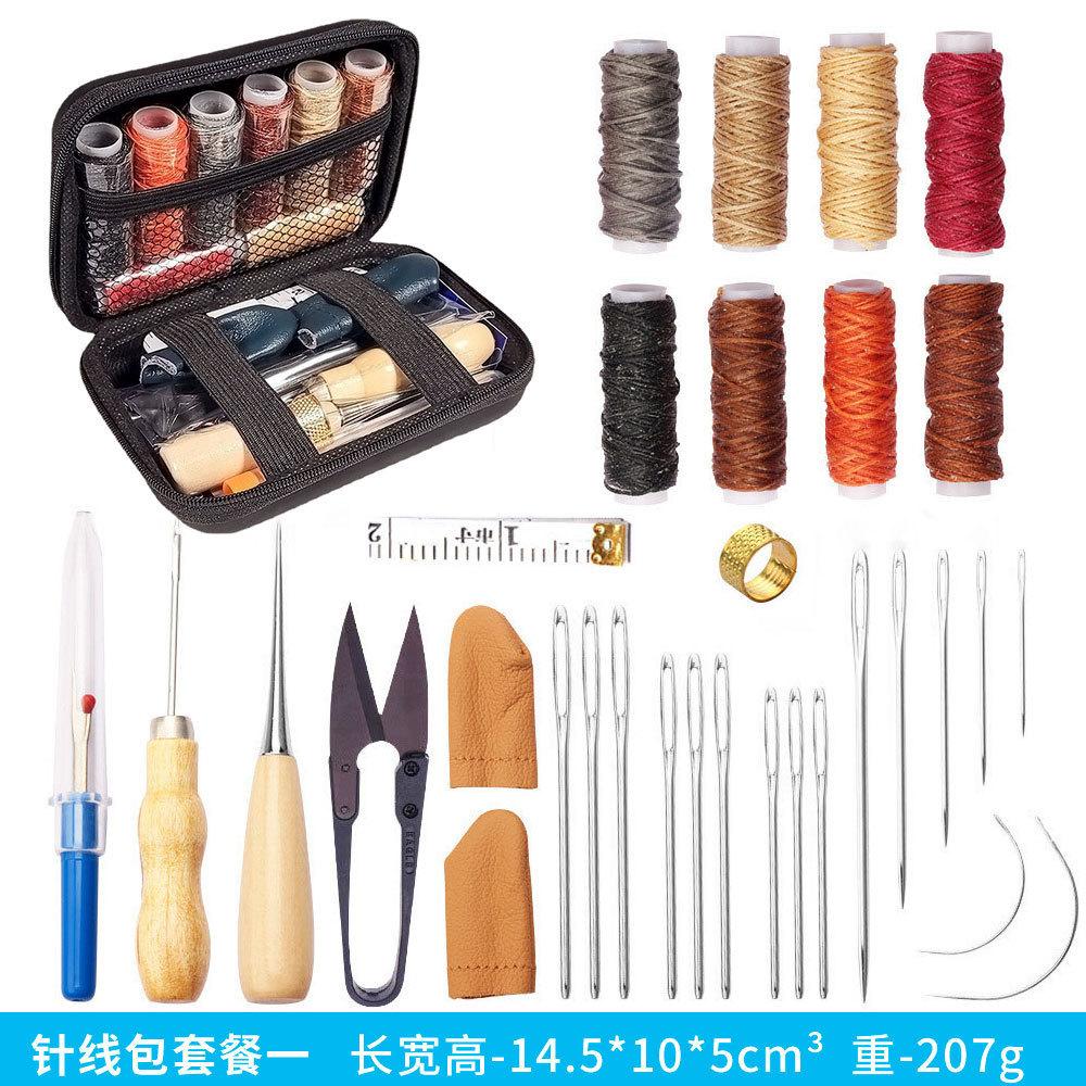 Leather Goods Craft Leather Tools, Hand Sewing Set Multi-Specification DIY Sewing Needle Canvas, Thread Combination
