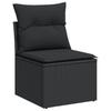 Vidaxl 5-Cz. Conjunto de Muebles de Jardín, Cojines, Ratán Negro PE
