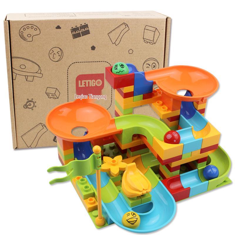 Compatible LEGO DUPLO Large Bricks Kids  Educational Ball Track Slide Toy