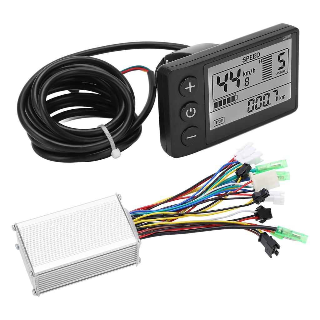 36V 48V 250W 350W 15A Brushless Motor Controller LCD866 Display Panel Electric Bicycle Brushless Controller Kit