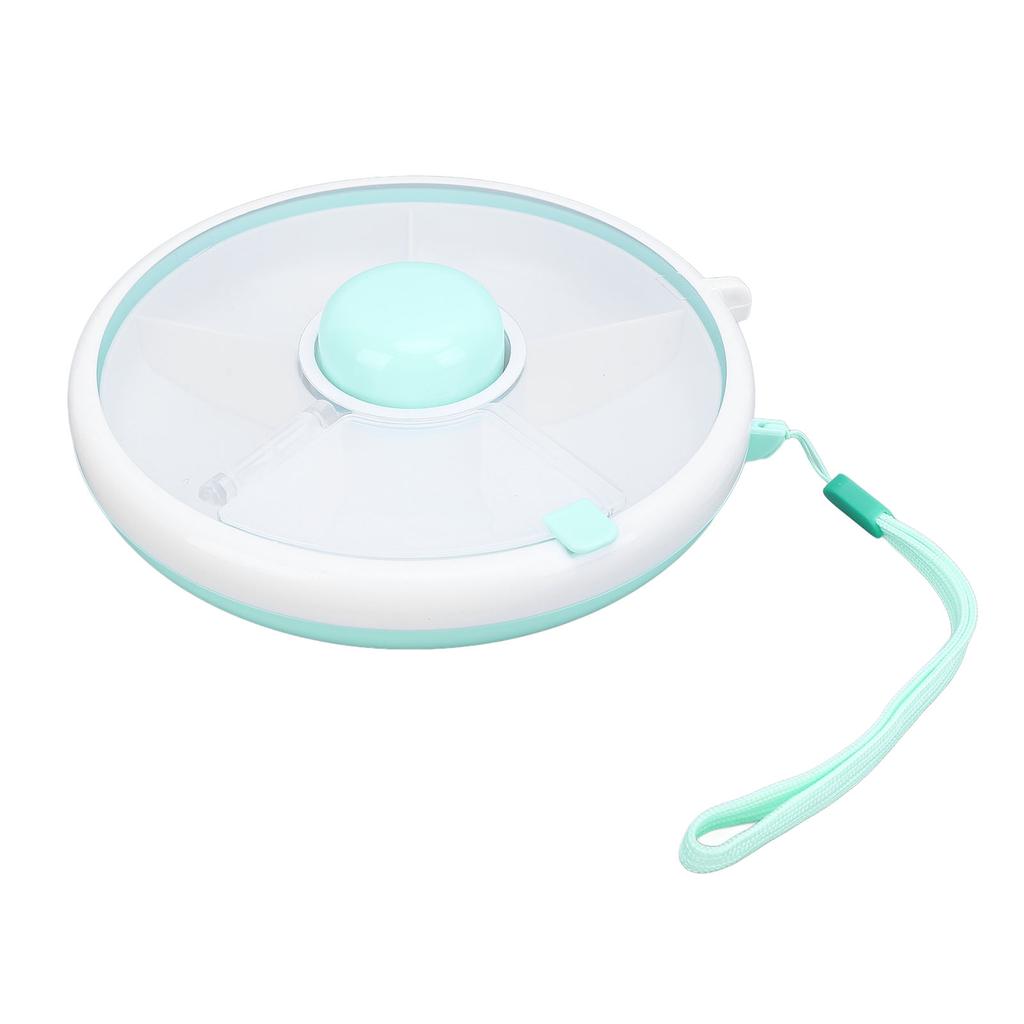 ZK30 360° Rotating Snack Container Large Capacity Sealing Kids Fruit Storage Box Bundle with Lid for Home Mint Green