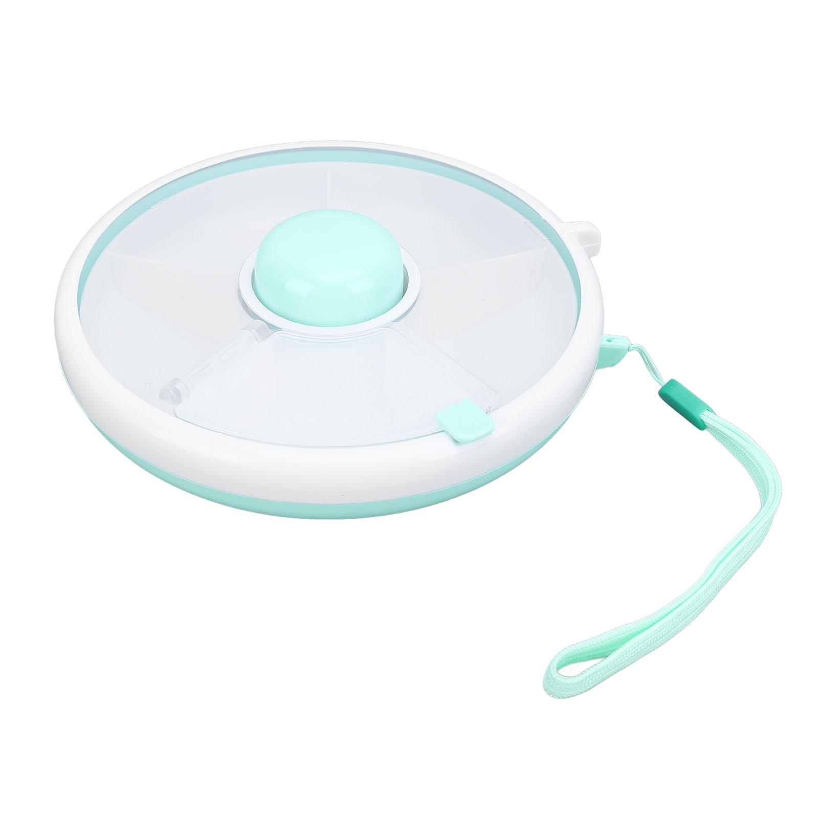 

ZK30 Вращающийся на 360° контейнер для закусок Большой вместимости Герметичный Детский контейнер для хранения фруктов В комплекте с крышкой для дома Мятно-зеленый зелёный