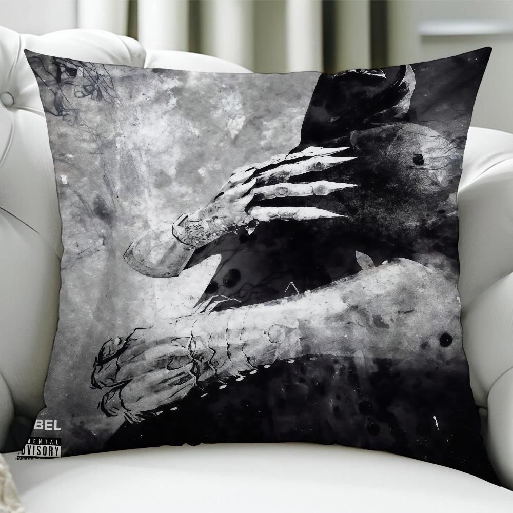 EsDeeKid Rebel Rapper Cushion Cover Birthday Anniversary Gifts Double Sided Printed Zipper Cushion Cover Soft Skin Bedding