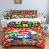 2026 New Super Mario Game-Themed Duvet Covers and Pillowcases – Suitable for Single, Double, Queen, and King Beds