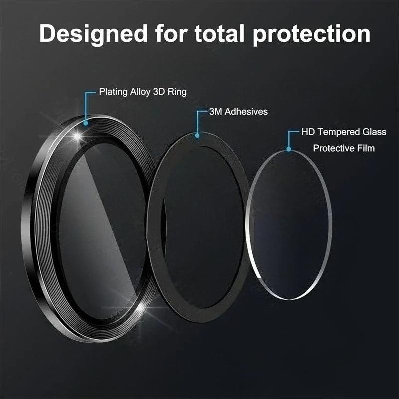 1-3PCS 9H HD Tempered Glass Camera Lens Protector Film Anti-scratch Alloy Metal Lens Ring Cover For Samsung Galaxy Z Flip 7 6 5