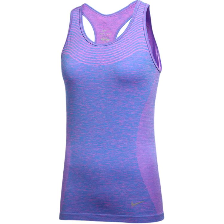 Nike Dri-Fit Lifestyle Series Knit Breathable Fashion Sleeveless Vest Women Tops Blue Purple 718568-640