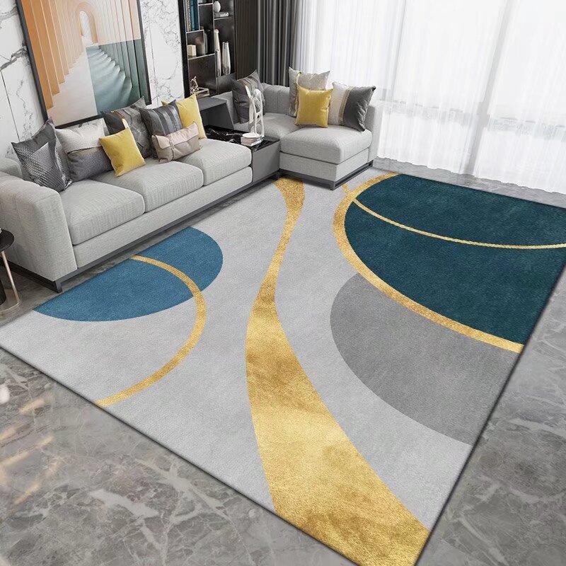 Nordic Geometric Living Room Decoration Soft Carpet Home Sofa Area Non-slip Large Rugs Bedroom Lounge Thickening Plush Floor Mat