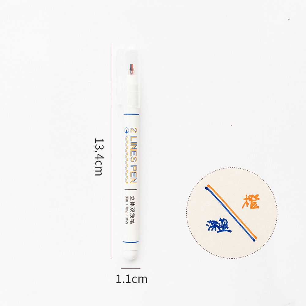 Scrapbooking Highlighter Two-color Line Drawing Pens Liner Art Markers Double Line Colored Pen