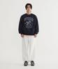 COVERNAT Palm Tree Graphic Sweatshirt Dark Navy