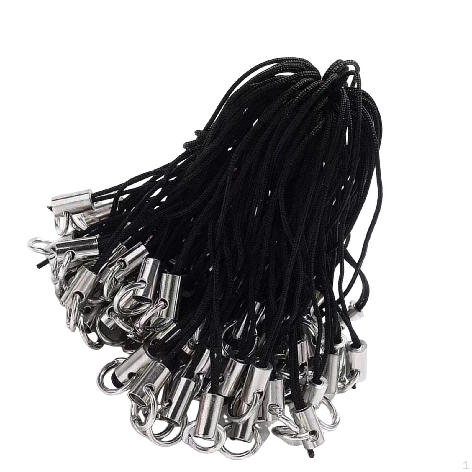 

100 шт. шнурков и ремней для мобильных телефонов для удобной переноски Black